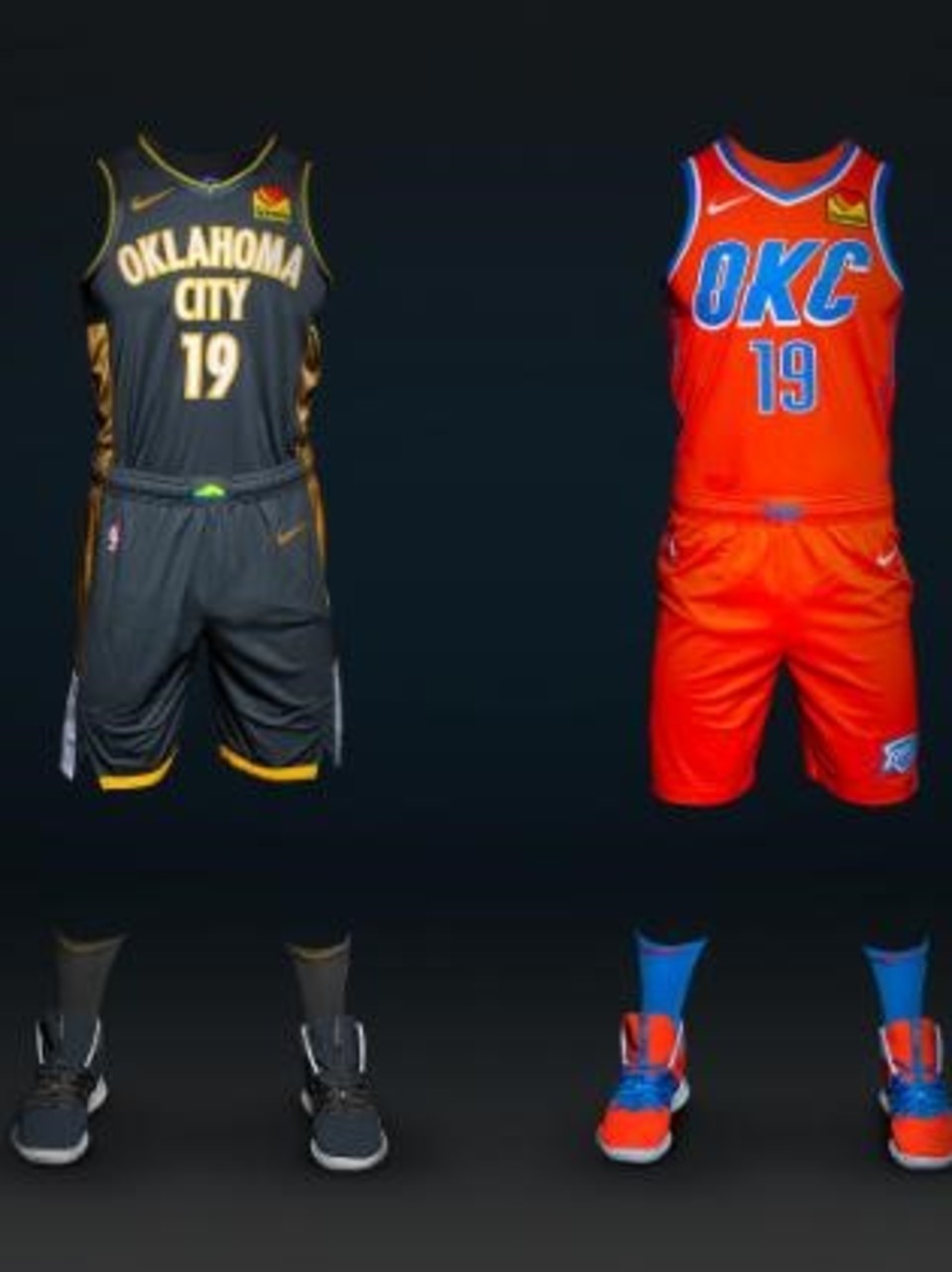 oklahoma city thunder new uniforms