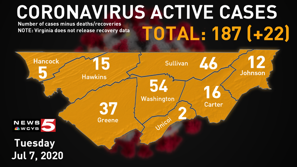 TDH 41 new COVID19 cases reported in Northeast Tennessee, 20 in