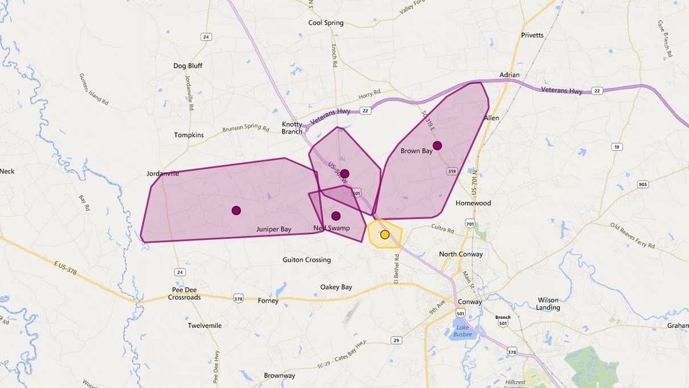 Horry County Electric Power Outage Map 
