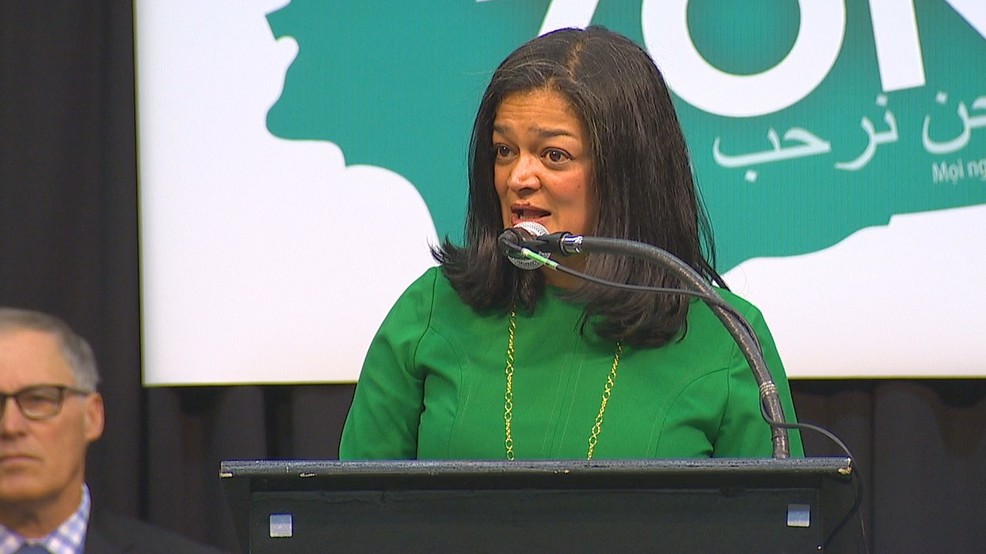 Pramila Jayapal (KOMO News) podium.jpg Pramila Jayapal (KOMO News) podium.jpg
