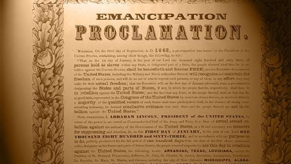 Emancipation Proclamation On Display In Nashville WACH Emancipation Proclamation On Display In Nashville WACH