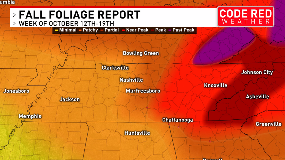 Peak fall foliage in Tennessee looks to be in late October, November WZTV