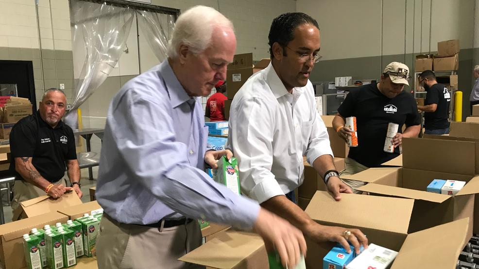 Sen John Cornyn Rep Will Hurd Volunteer At El Paso Food Bank Kdbc