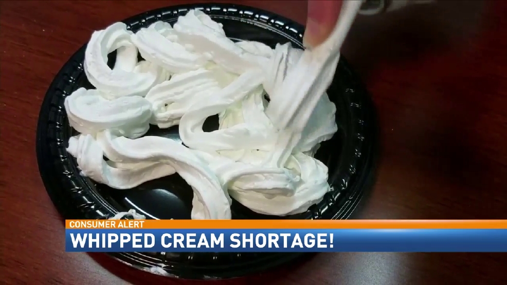 National shortage of nitrous oxide leading to whipped cream shortage WWMT