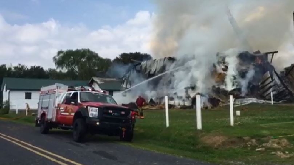 Firefighters battle barn fire in Cumberland Co. WHP