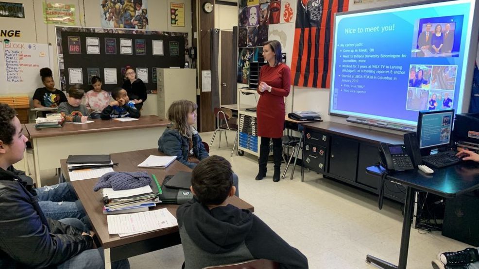 Students At Groveport Madison Middle School South Learn About TV News Students At Groveport Madison Middle School South Learn About TV News