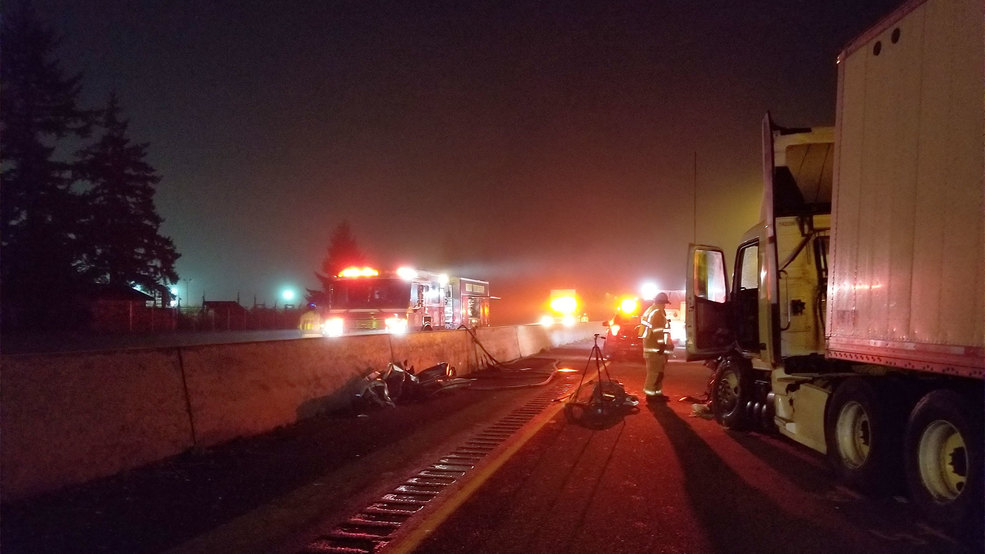 2 killed in wrongway crash with semi on I5 in Thurston Co. KOMO
